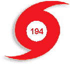 La catarsi finale 194 di un logo di uragano