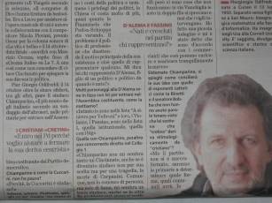 Pagina de La Stampa, edizione di Torino del 01-10-2007